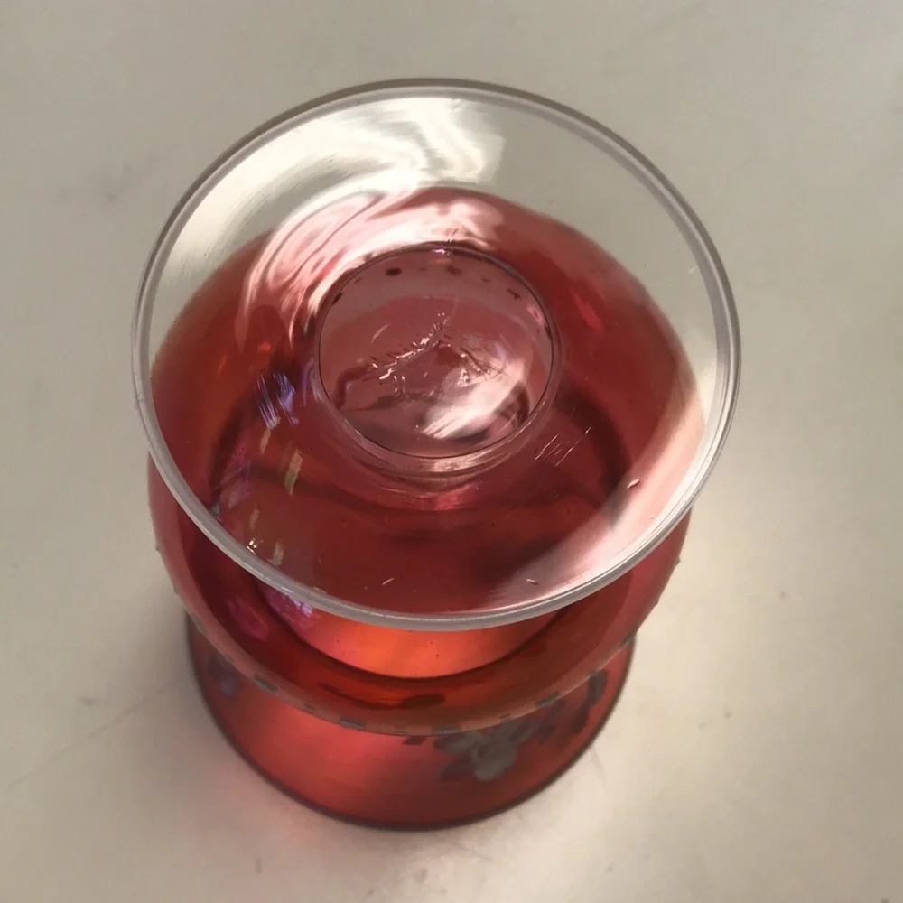 Vintage‎ (1970's) Venetian Handpainted Bohemian Footed Glass Vase - Picture 2 of 3